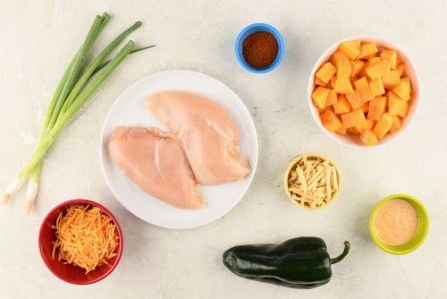 Home Chef Meal Kit Cheddar & Crispy Potato Crusted Chicken With Jalapeno Ranch Roasted Vegetables Perspective: back