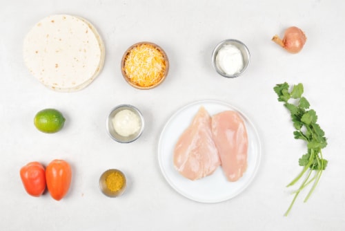 Home Chef Meal Kit Chicken Adobo Flautas With Cilantro And Roma Tomato Salsa Perspective: back