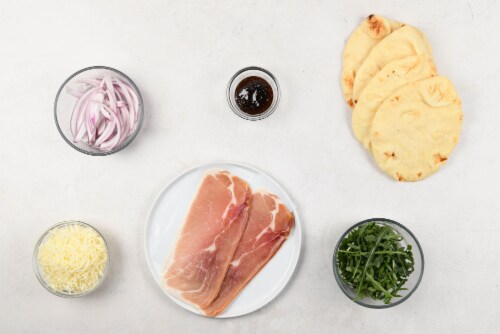 Home Chef Meal Kit Prosciutto And Fig Mini Flatbreads With Mozzarella Perspective: back