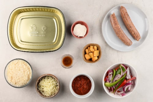 Home Chef Oven Kit Italian Sausage Stuffed Pepper Risotto Perspective: back