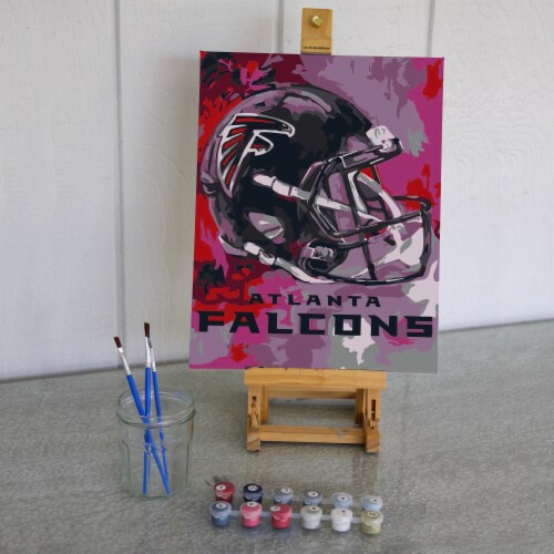 Sporticulture™ NFL Atlanta Falcons Team Pride Paint by Number Craft Kit Perspective: back