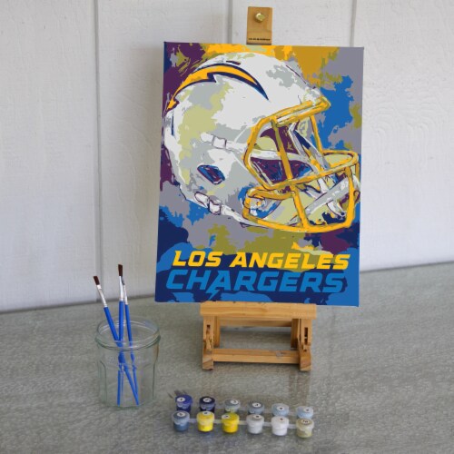 Sporticulture™ NFL Los Angeles Chargers Team Pride Paint by Number Craft Kit Perspective: back