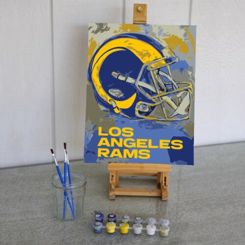 Sporticulture™ NFL Los Angeles Rams Team Pride Paint by Number Craft Kit Perspective: back