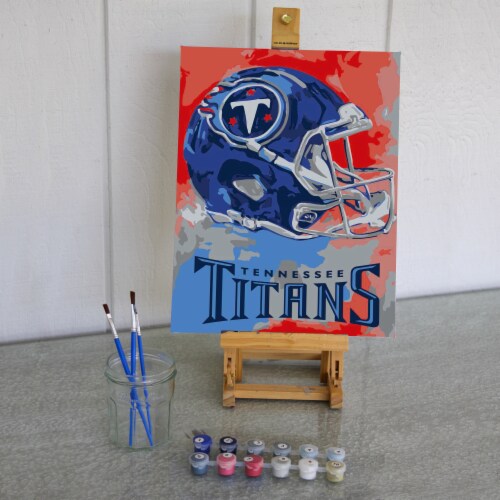 Sporticulture™ NFL Tennessee Titans Team Pride Paint by Number Craft Kit Perspective: back