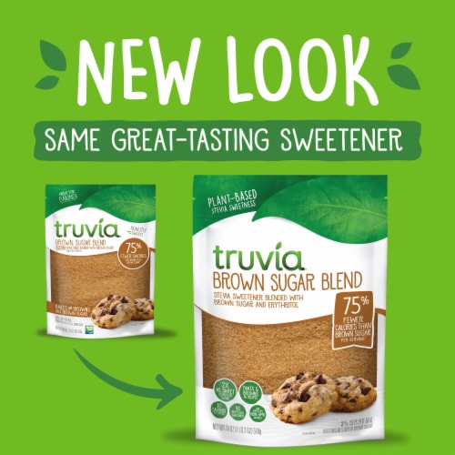 Truvia Brown Sugar Blend Bag Mix of Stevia Sweetener and Brown Sugar Perspective: back