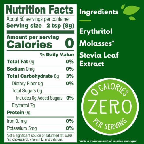 Truvia Sweet Complete Brown Calorie-Free Sweetener with the Stevia Leaf, 14oz Bag Perspective: back