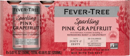 Fever-Tree Sparkling Pink Grapefruit Soda Cans Perspective: back