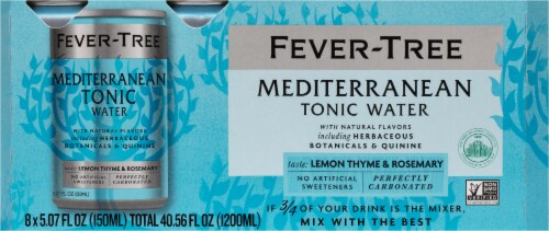 Fever-Tree Lemon Thyme & Rosemary Mediterranean Tonic Water Cans Perspective: back