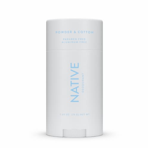 Native for Men and Women Deodorant, Powder & Cotton, Aluminum Free Perspective: back