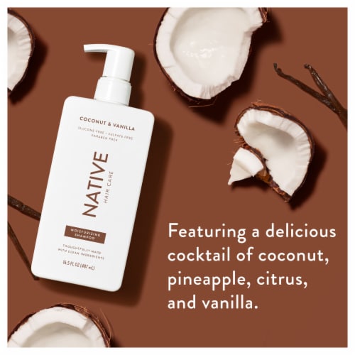 Native Coconut & Vanilla Moisturizing Shampoo Perspective: back