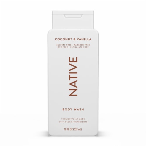 Native Coconut & Vanilla Body Wash Perspective: back
