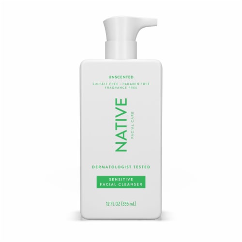 Native Face Wash Unscented for Sensitive Skin Perspective: back