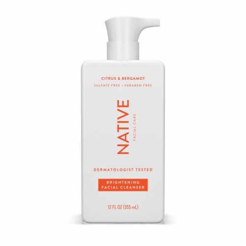 Native Face Wash Brightening Citrus and Bergamot Facial Cleanser with Vitamin C Perspective: back