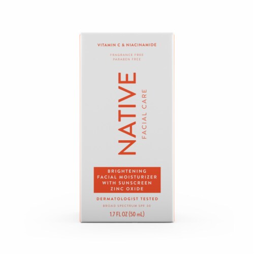 Native Brightening Facial Moisturizer with Vitamin C & Vitamin B3 Perspective: back