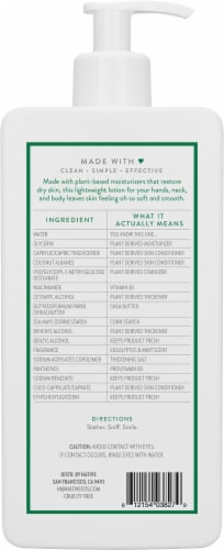 Native Eucalyptus & Mint Moisturizing Body Lotion Perspective: back