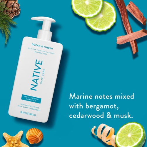 Native Ocean & Timber Moisturizing Shampoo Perspective: back