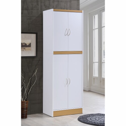 Hodedah 4 door kitchen sales pantry 4 shelves