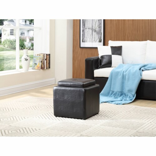 Storage ottoman clearance with serving tray