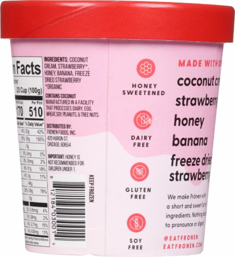 Fronen® Strawberry Non-Dairy Frozen Dessert Perspective: back