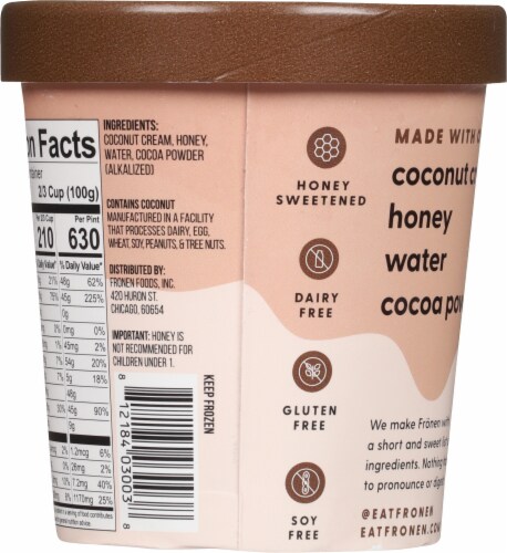 Fronen® Chocolate Non-Dairy Frozen Dessert Perspective: back