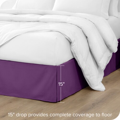 Purple bed skirt queen clearance