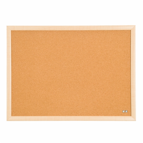 U Brands Cork Birch Bulletin Board Perspective: back