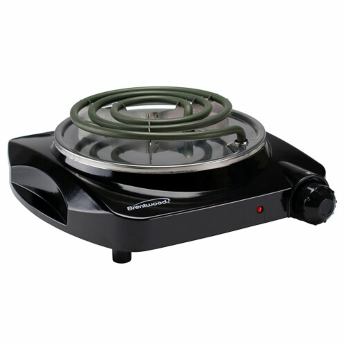Brentwood Electric 1000 W Single Burner - Black Perspective: back