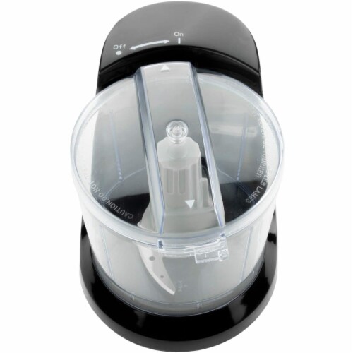 Brentwood MC-109BK 1.5 Cup Kitchen Countertop Mini Food Chopper Processor, Black Perspective: back