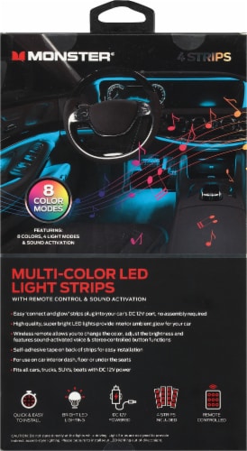 Monster® Multi-Color LED Light Strips Perspective: back