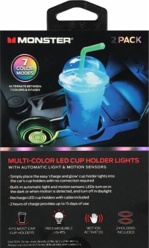 Monster® Multi-Colored LED Cup Holder Lights Perspective: back
