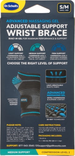 Dr. Scholl's™ Advanced Massaging Gel Adjustable Support Wrist Brace Perspective: back