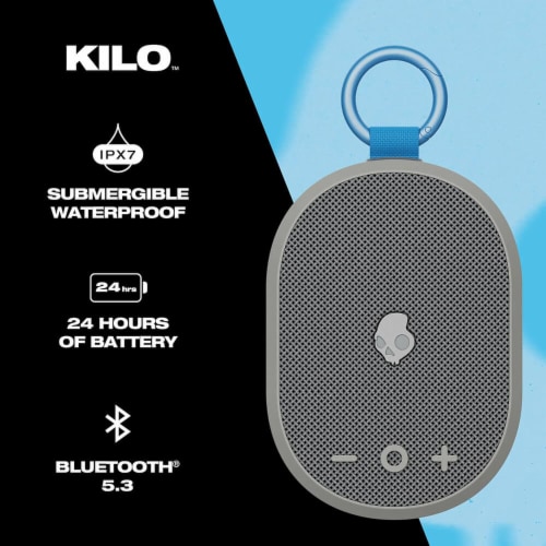 Skullcandy Kilo™ Compact Wireless Speaker - Light Grey Perspective: back