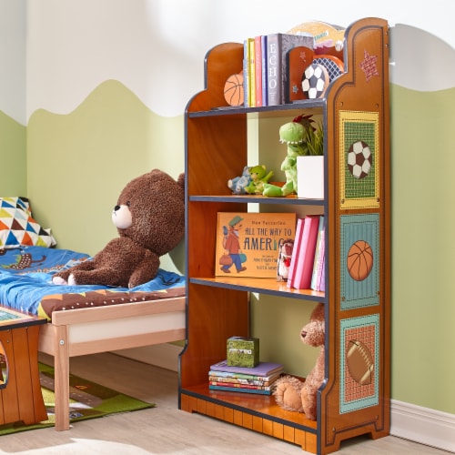 Fantasy Fields Toy Furniture Little Sports FanTall Bookshelf Nursery, Playroom, Kid's Room Perspective: back