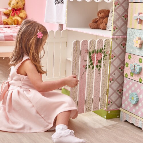 fantasy fields crackled rose toy chest