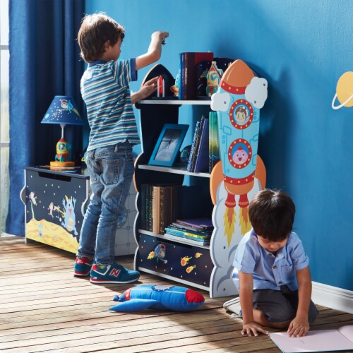 Fantasy Fields Outer Space Wooden 3 Shelf Bookcase Perspective: back