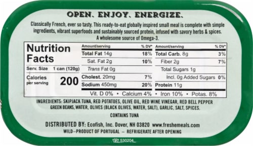 Freshe™ Provence Nicoise Canned Tuna Perspective: back