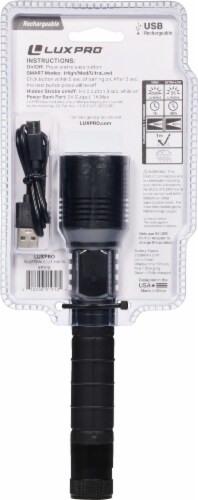 Luxpro® Rechargeable PRO LED Flashlight Perspective: back