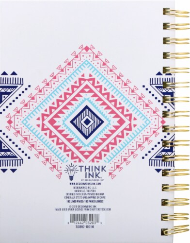 DesignWorks Ink Diamond Spiral Notebook Perspective: back