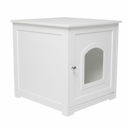 White cat litter box top
