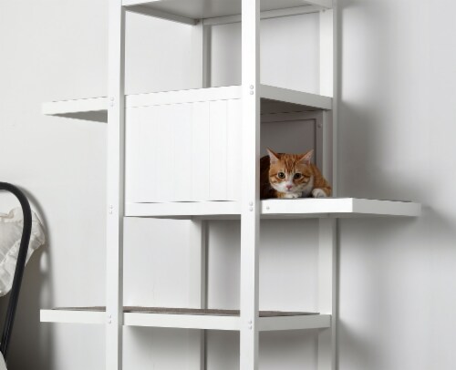 Bookshelf cat tower hot sale