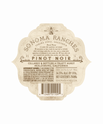 Sonoma Ranches Pinot Noir Perspective: back