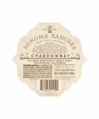 Sonoma Ranches Chardonnay Perspective: back