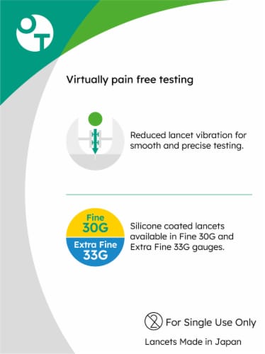 OneTouch® Delica® Plus Fine 30 Guage Lancets Perspective: back