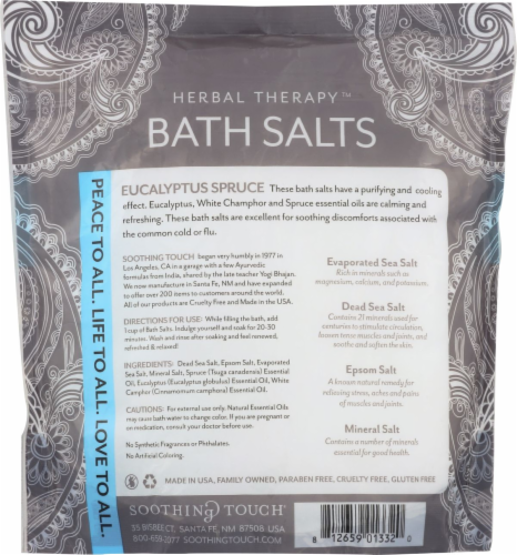 Soothing Touch Eucalyptus Spruce Bath Salts Perspective: back