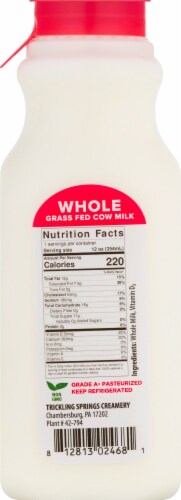 South Mountain Creamery Whole Milk Perspective: back