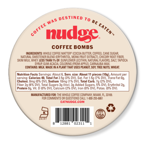 Nudge® Hazlenut Creme Coffee Bombs Perspective: back