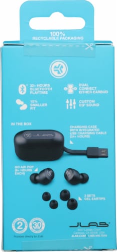 JLab Audio Go Air Pop True Wireless Earbuds - Black, 1 ct - Kroger