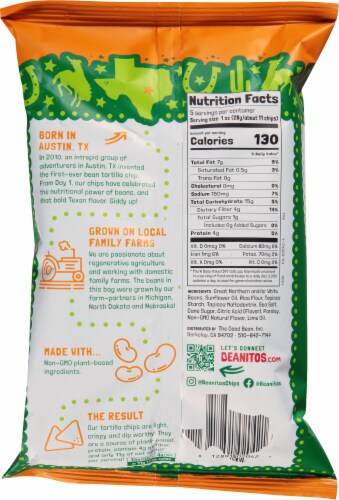 Beanitos Navy Bean With Sea Salt & Hint of Lime Chips Perspective: back