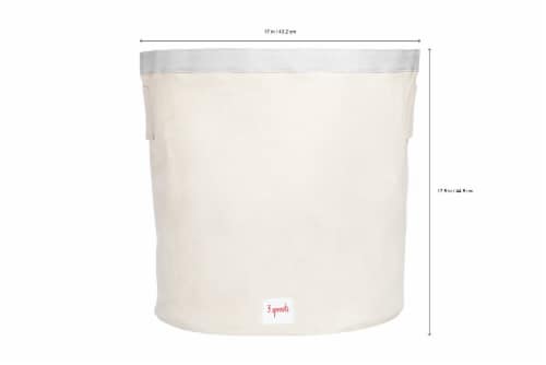3 Sprouts Canvas Storage Bin - Laundry and Toy Basket for Baby and Kids, Cat Perspective: back