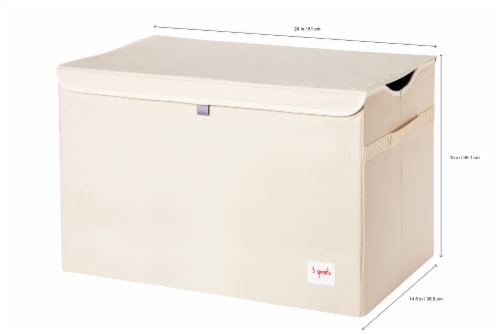 3 Sprouts Kids Toy Chest - Storage Trunk for Boys and Girls Room, Sloth Perspective: back